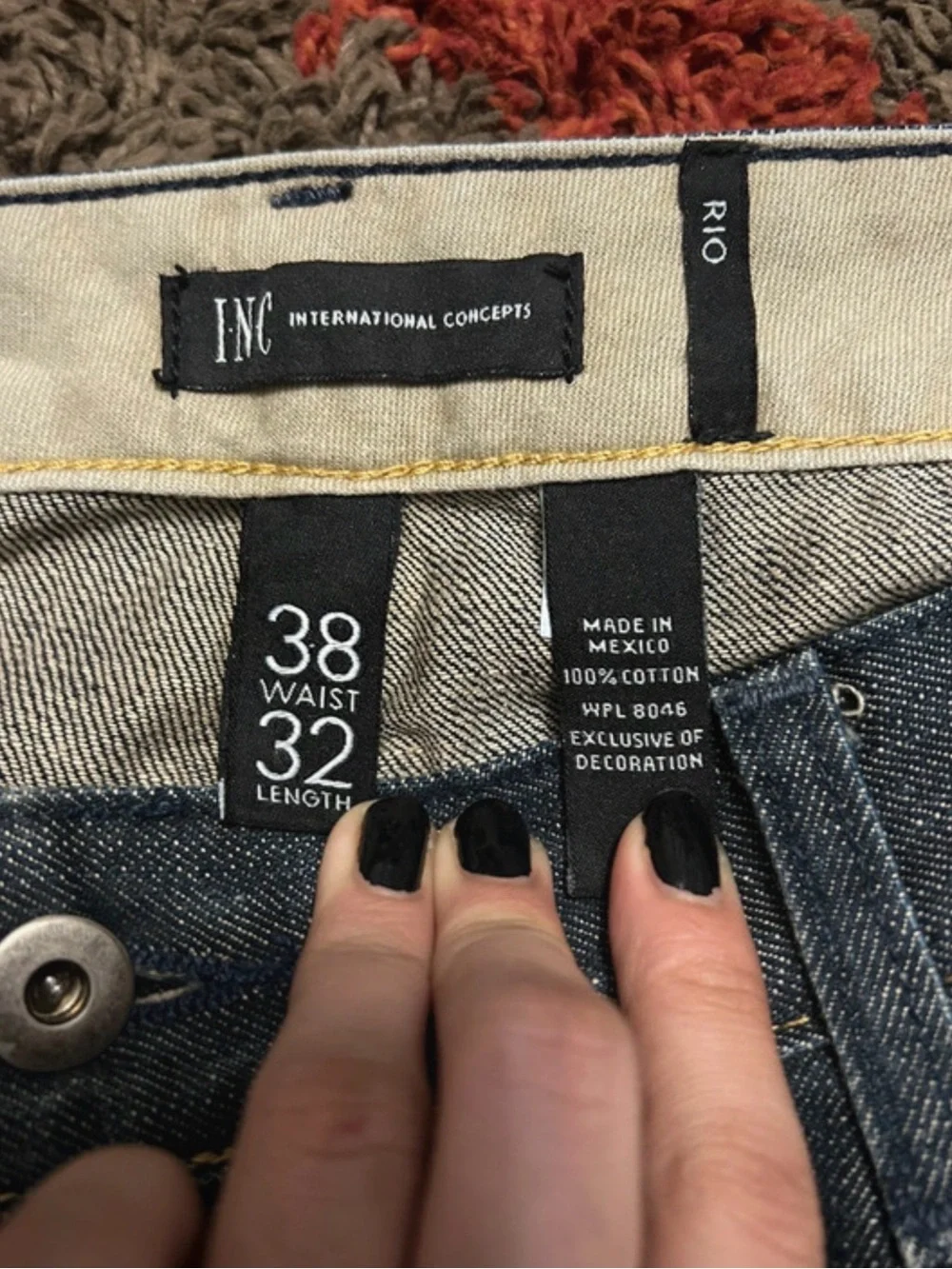 I-N-C International concepts men's y2k distressed grunge jeans size 38x32